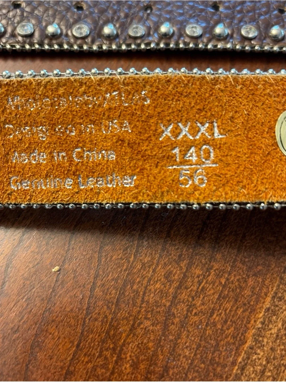 Belt Western leather bling ladies belt with Turquoise Beaded Buckle & belt XXXL